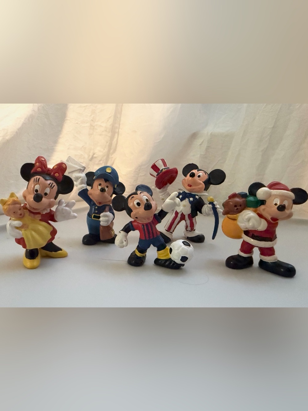 Vintage Disney Mickey & Minnie Figurine Set (5 total)
